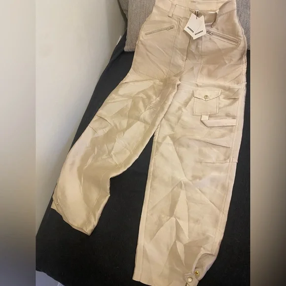 Sandro Gold High-Waisted Pants - Picture 3 of 11